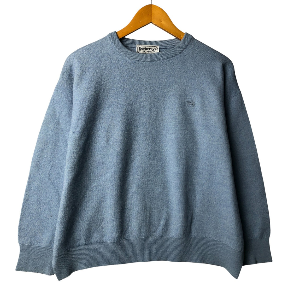 Burberry's BURBERRYS OF LONDON merino wool knit sweater, men's size L Merino wool Blue type light blue Vintage Second Hand