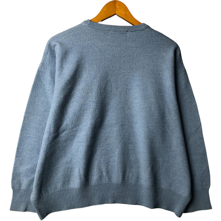 Burberry's BURBERRYS OF LONDON merino wool knit sweater, men's size L Merino wool Blue type light blue Vintage Second Hand