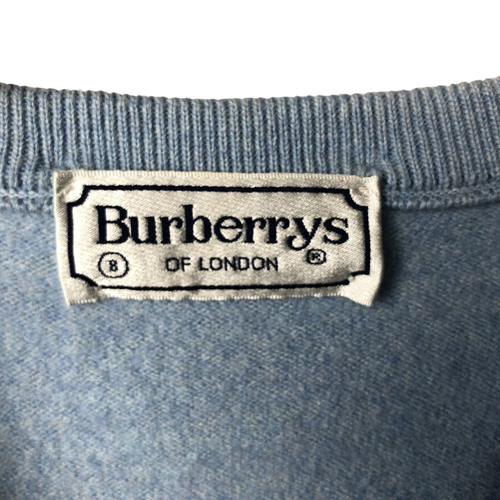 Burberry's BURBERRYS OF LONDON merino wool knit sweater, men's size L Merino wool Blue type light blue Vintage Second Hand