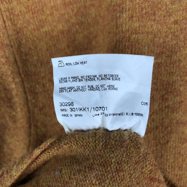 Burberry's Thomas Burberry Lambswool Knit Sweater, Made in Spain, Men's Size L Lamb wool brown type Vintage Second Hand