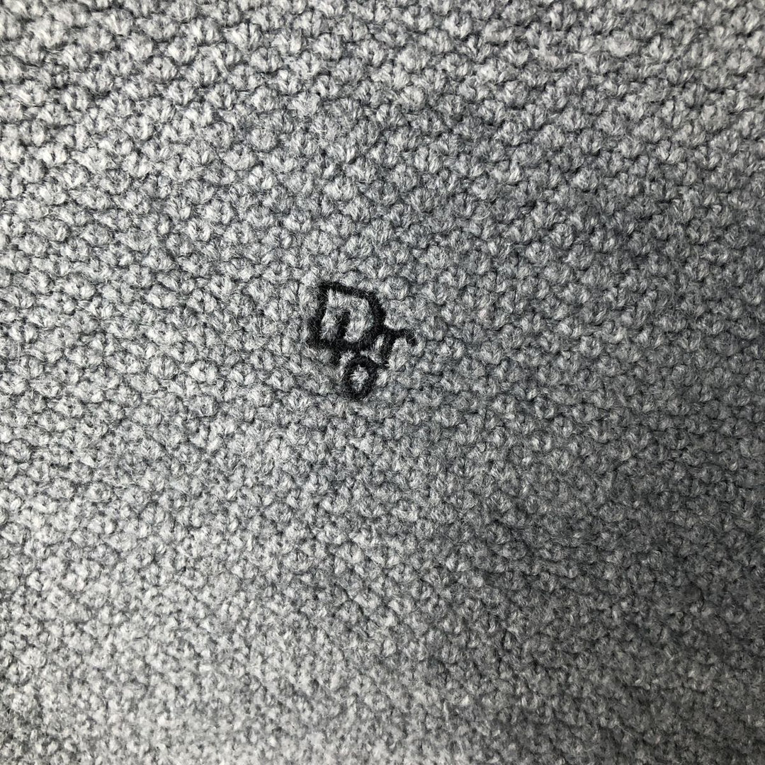 Christian Dior MONSIEUR V-neck acrylic knit sweater, Made in USA, Men's Size L Oron Acrylic gray type Vintage Second Hand