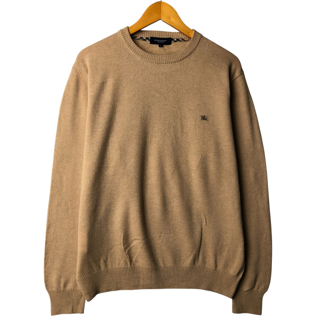 Burberry's BURBERRY LONDON lambswool knit sweater, made in Spain, men's size M Lamb wool Beige type Vintage Second Hand