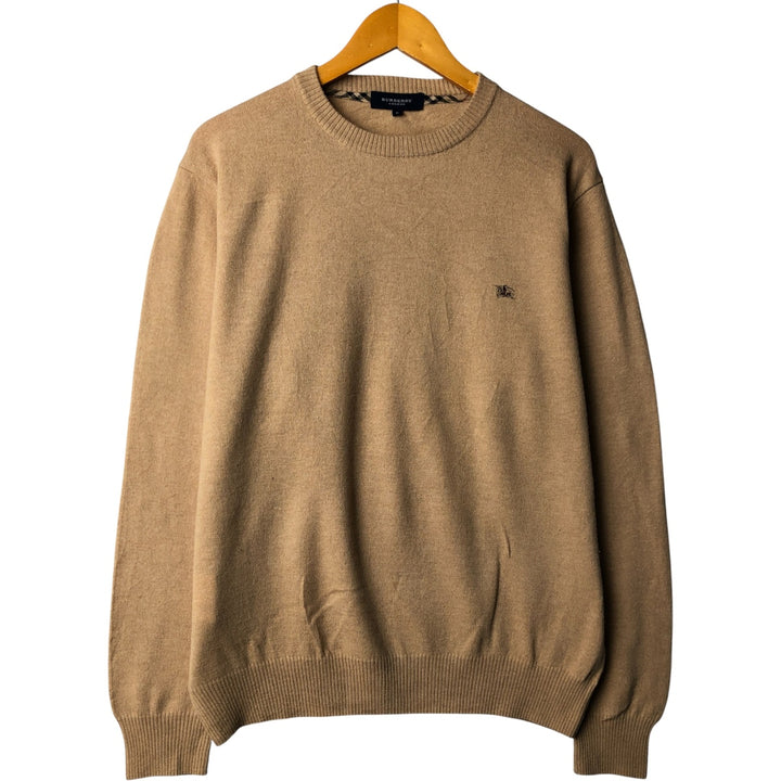 Burberry's BURBERRY LONDON lambswool knit sweater, made in Spain, men's size M Lamb wool Beige type Vintage Second Hand