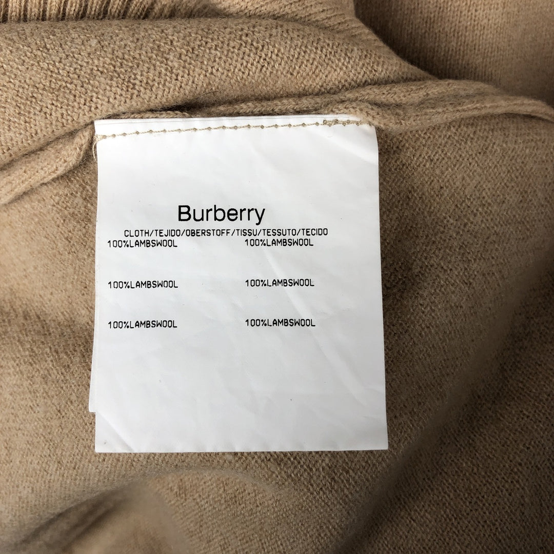 Burberry's BURBERRY LONDON lambswool knit sweater, made in Spain, men's size M Lamb wool Beige type Vintage Second Hand