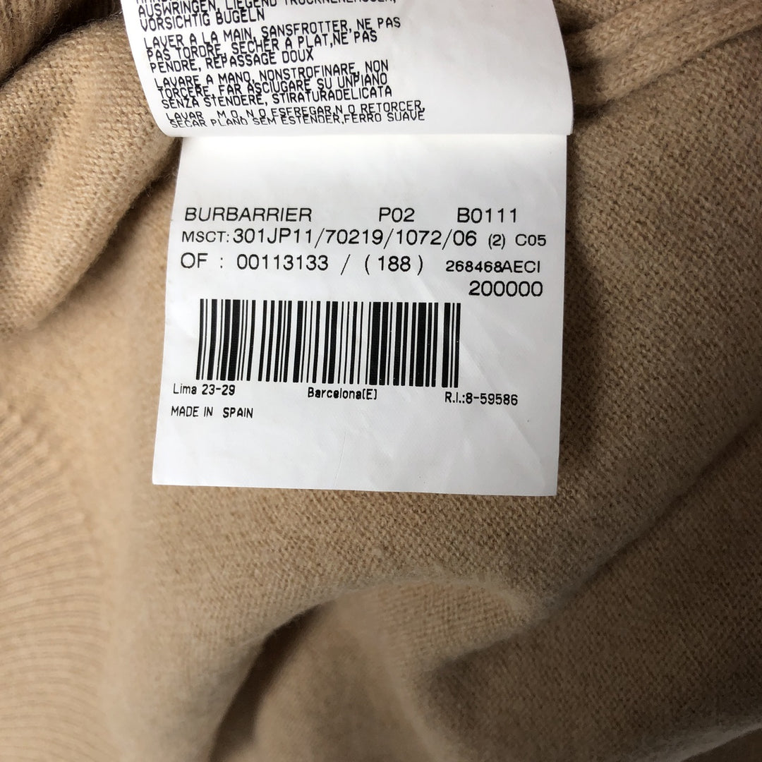Burberry's BURBERRY LONDON lambswool knit sweater, made in Spain, men's size M Lamb wool Beige type Vintage Second Hand