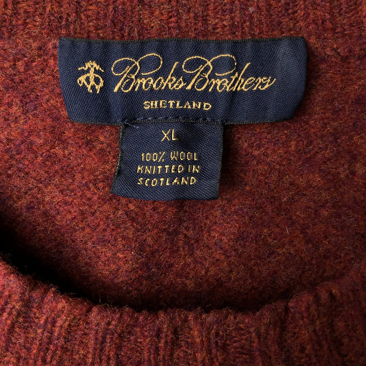 Brooks Brothers wool knit sweater, men's size XL wool red type Vintage Second Hand
