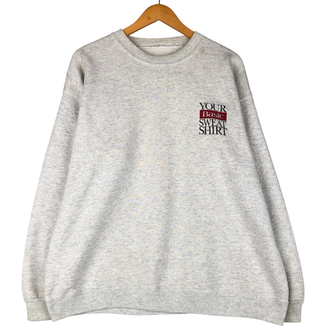 Printed sweatshirt, men's size XL unclear gray type Vintage Second Hand