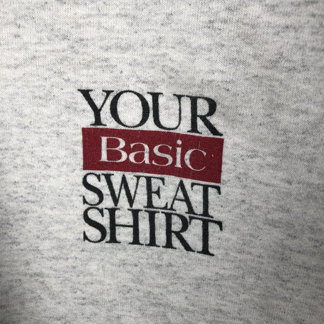 Printed sweatshirt, men's size XL unclear gray type Vintage Second Hand