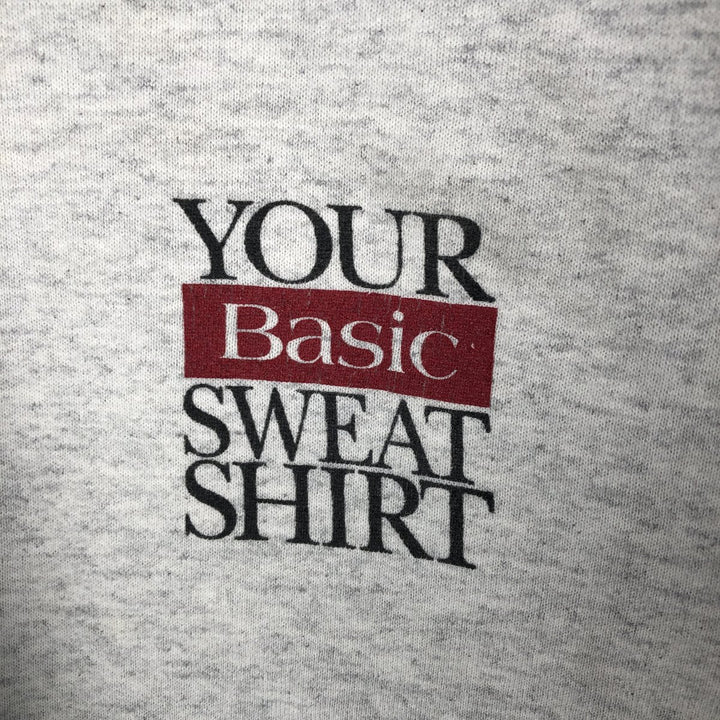 Printed sweatshirt, men's size XL unclear gray type Vintage Second Hand