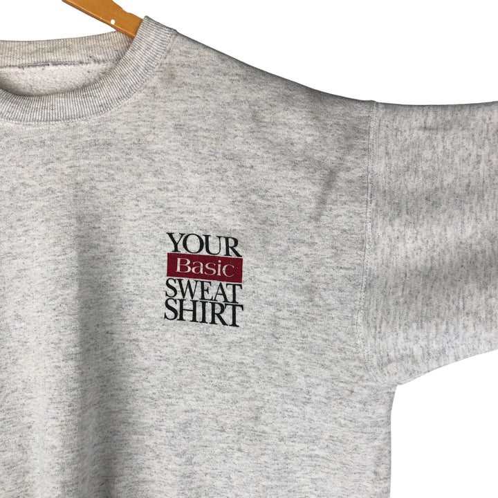 Printed sweatshirt, men's size XL unclear gray type Vintage Second Hand