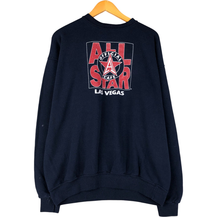 90'S All Star Cafe Advertising Sweatshirt, Made in USA, Men's XL, Vintage cotton navy blue type Vintage Second Hand