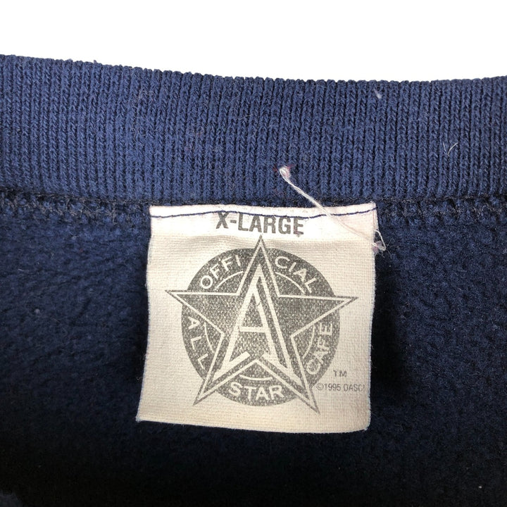 90'S All Star Cafe Advertising Sweatshirt, Made in USA, Men's XL, Vintage cotton navy blue type Vintage Second Hand