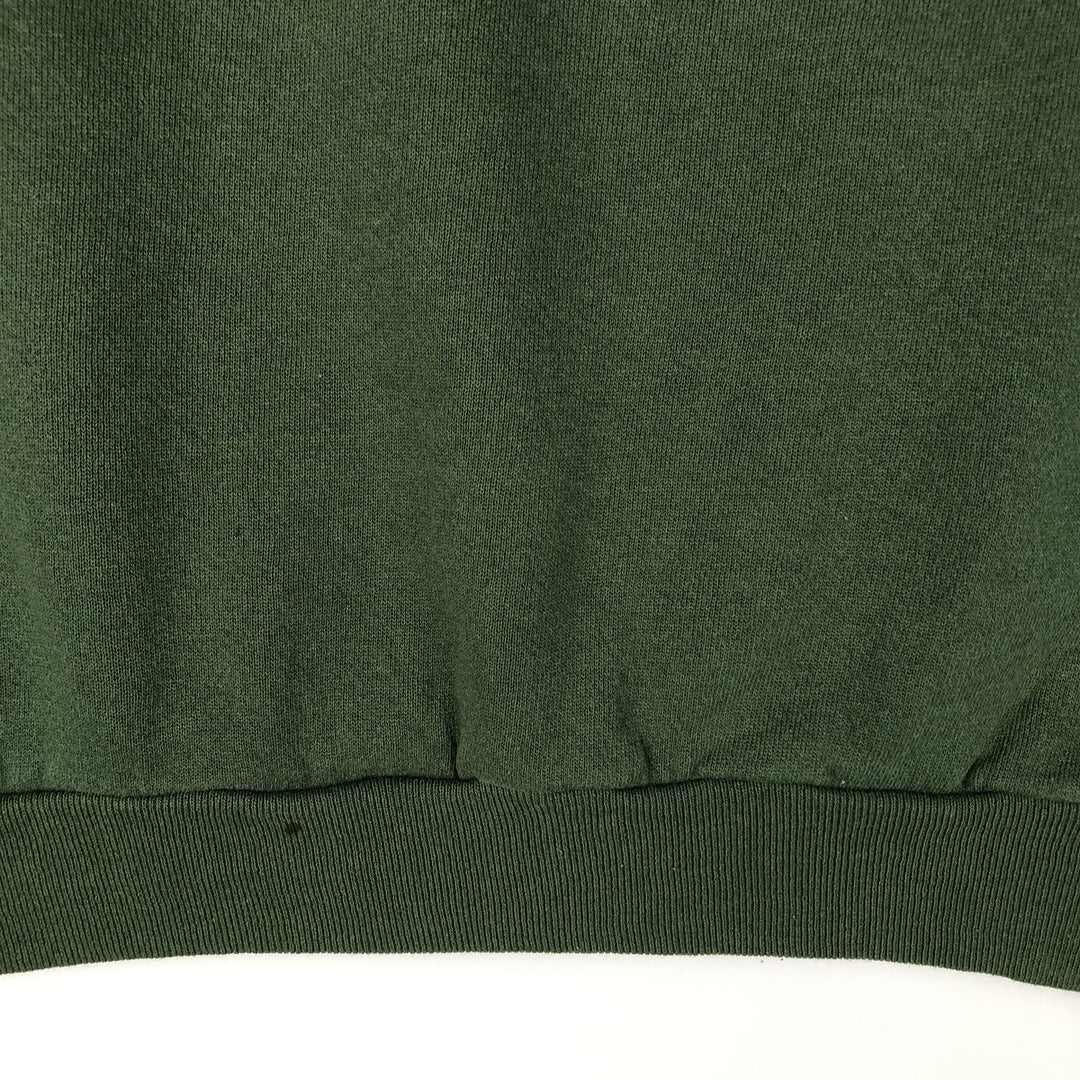 Vintage 90'S Tultex printed sweatshirt, USA made, men's size L. cotton Green type dark green Vintage Second Hand