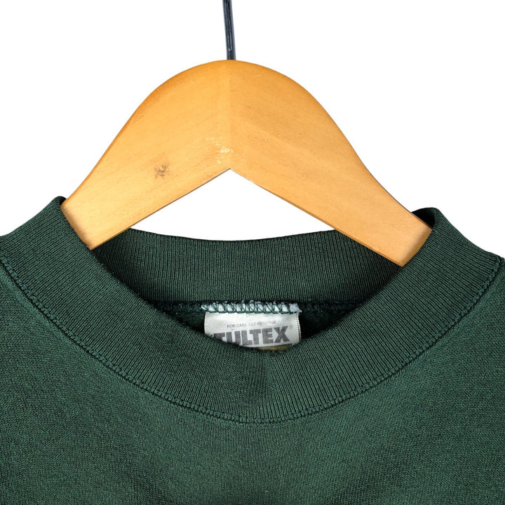 Vintage 90'S Tultex printed sweatshirt, USA made, men's size L. cotton Green type dark green Vintage Second Hand