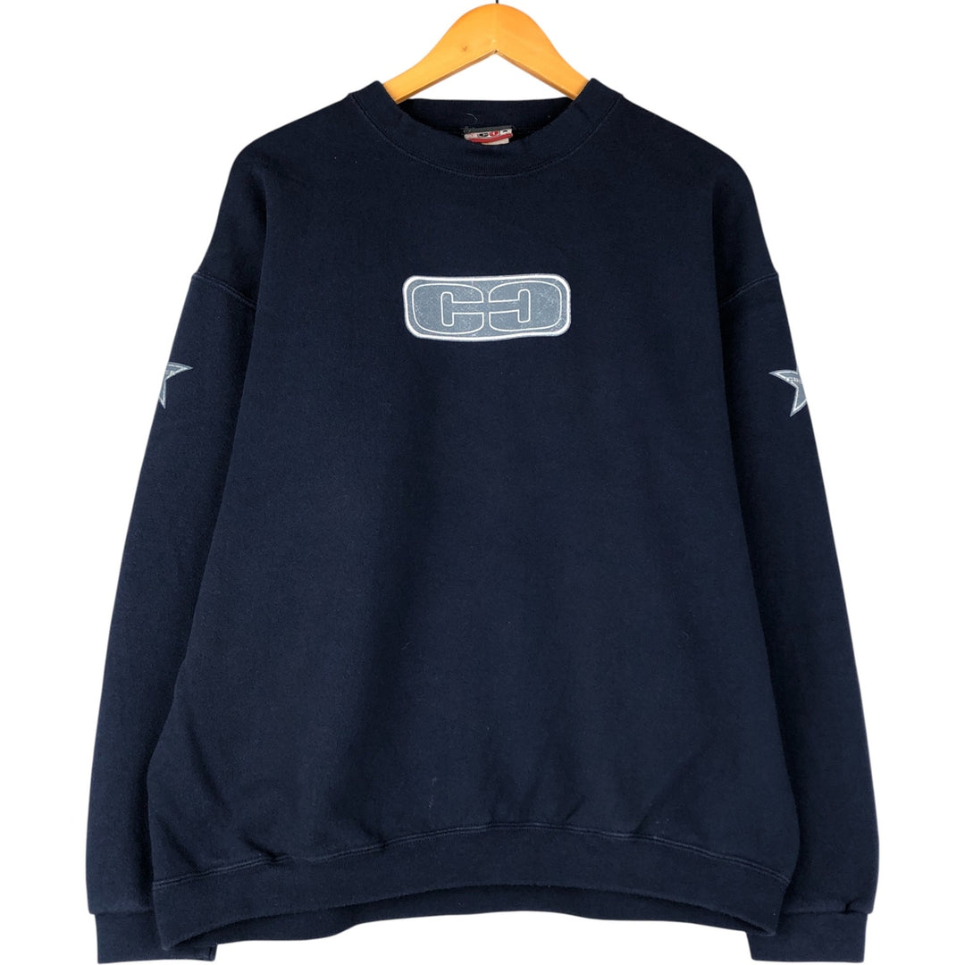 Counter Culture Print Sweatshirt, Made in USA, Men's Size L unclear Navy blue Vintage Second Hand