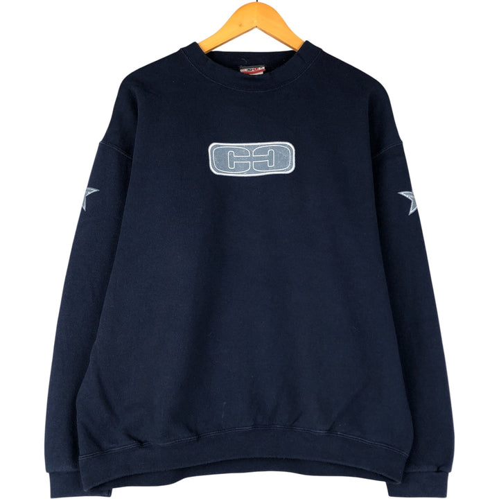 Counter Culture Print Sweatshirt, Made in USA, Men's Size L unclear Navy blue Vintage Second Hand
