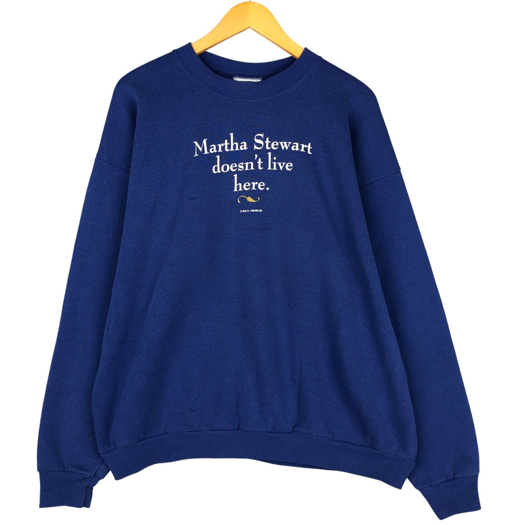 Vintage 90'S Lee printed sweatshirt, made in the USA, men's size XL cotton blue type Vintage Second Hand