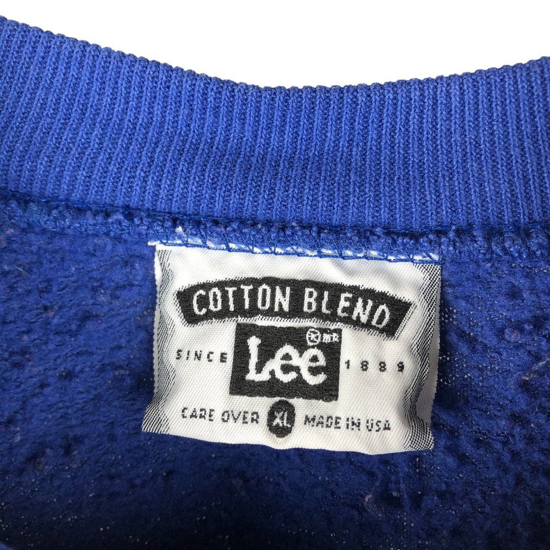 Vintage 90'S Lee printed sweatshirt, made in the USA, men's size XL cotton blue type Vintage Second Hand