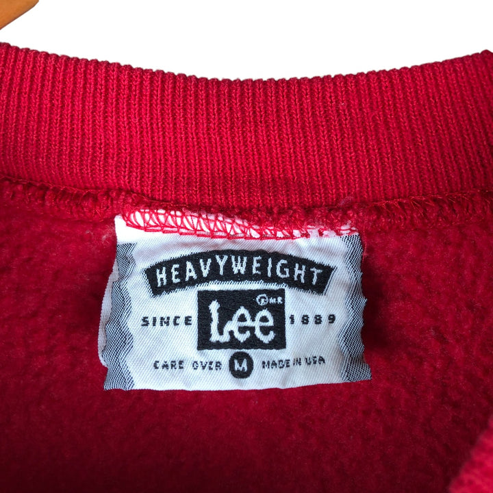 Vintage 90'S Lee print sweatshirt, made in the USA, size M, men's cotton red type Vintage Second Hand