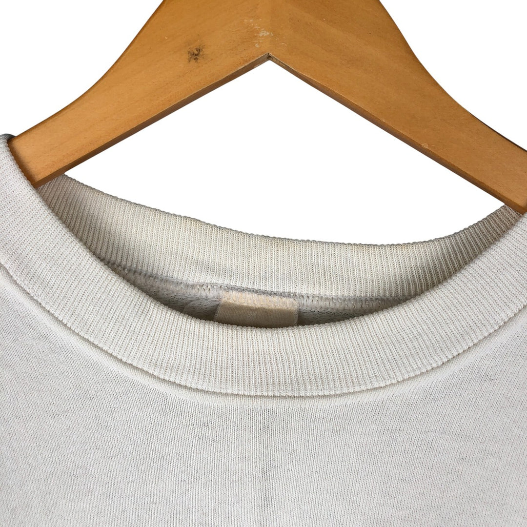 Vintage Nance Sassen cat pattern print sweatshirt, size M, men's unclear pale white type Vintage Second Hand
