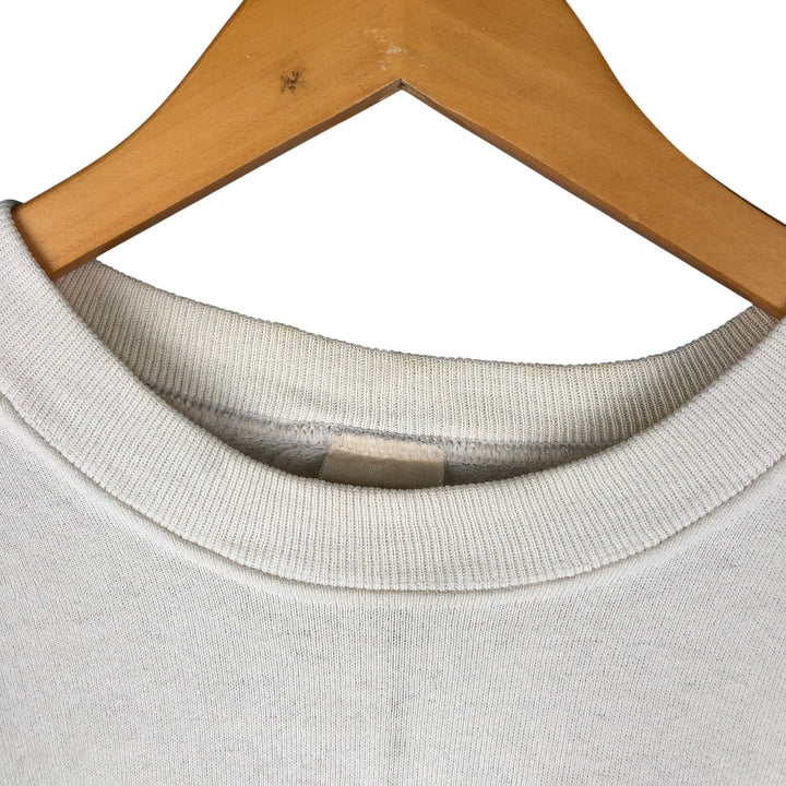 Vintage Nance Sassen cat pattern print sweatshirt, size M, men's unclear pale white type Vintage Second Hand