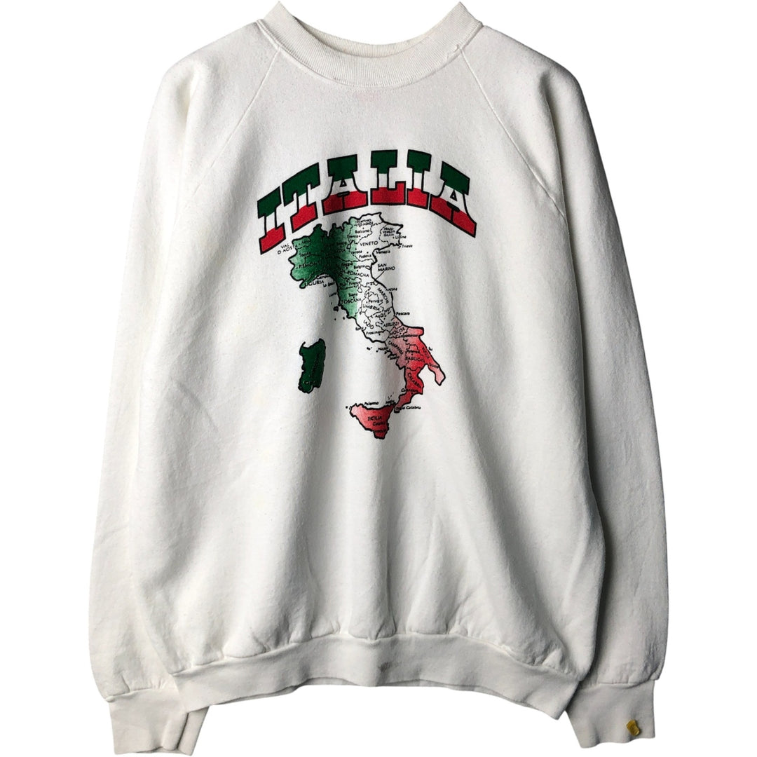 Vintage 90'S Fruit of the Loom souvenir print sweatshirt, made in the USA, men's size XL cotton white type Vintage Second Hand