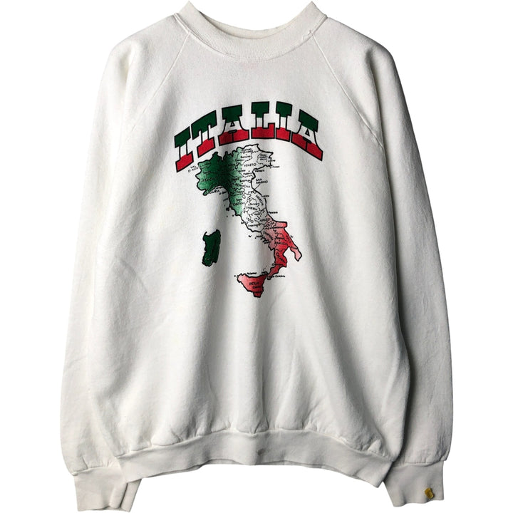 Vintage 90'S Fruit of the Loom souvenir print sweatshirt, made in the USA, men's size XL cotton white type Vintage Second Hand