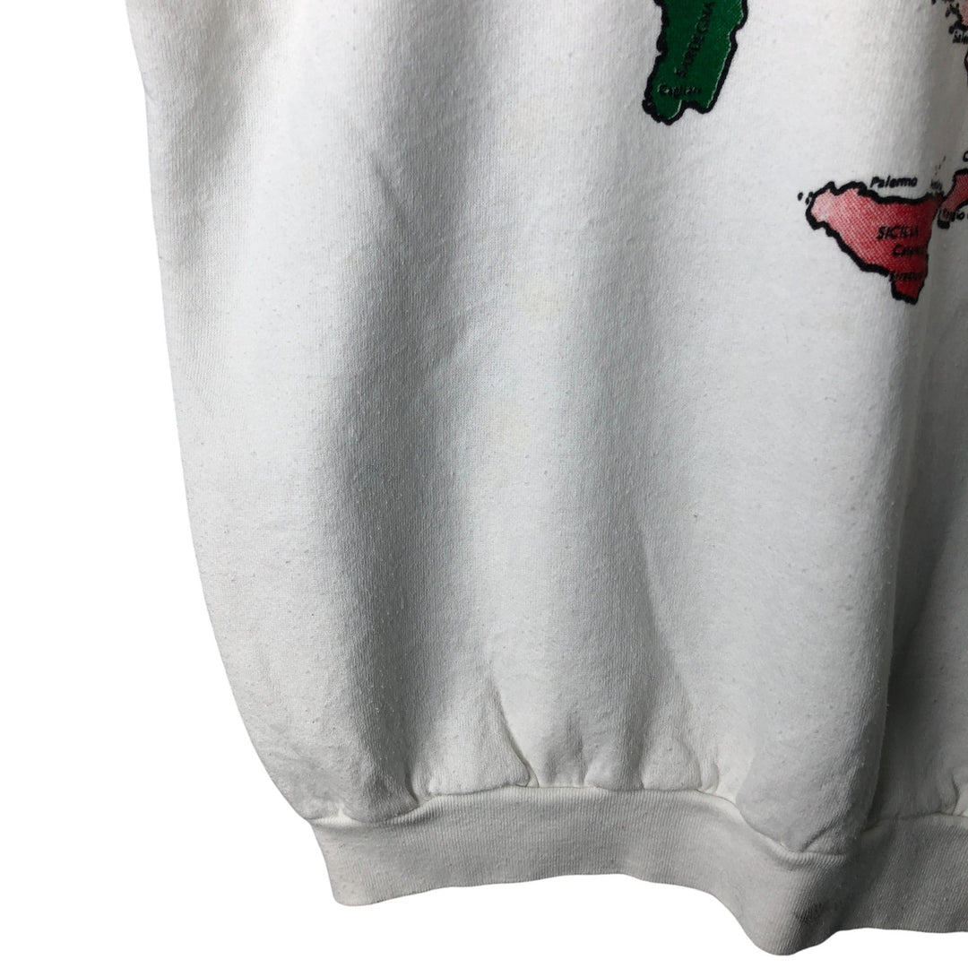 Vintage 90'S Fruit of the Loom souvenir print sweatshirt, made in the USA, men's size XL cotton white type Vintage Second Hand