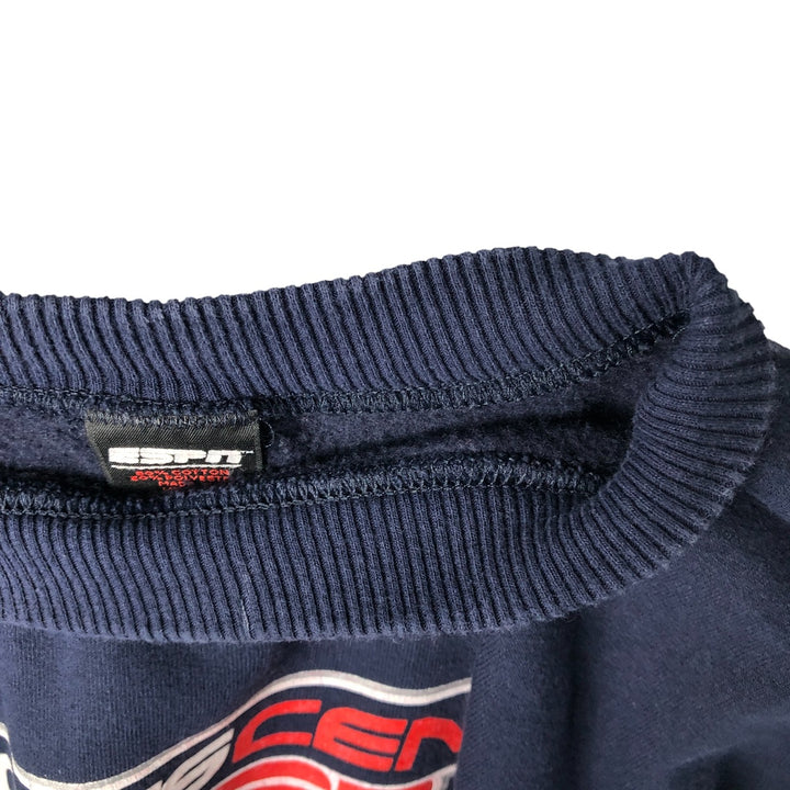 ESPN Print Sweatshirt, Men's XL cotton navy blue type Vintage Second Hand