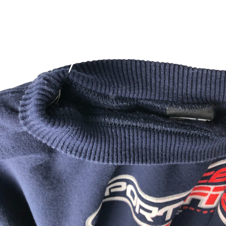 ESPN Print Sweatshirt, Men's XL cotton navy blue type Vintage Second Hand