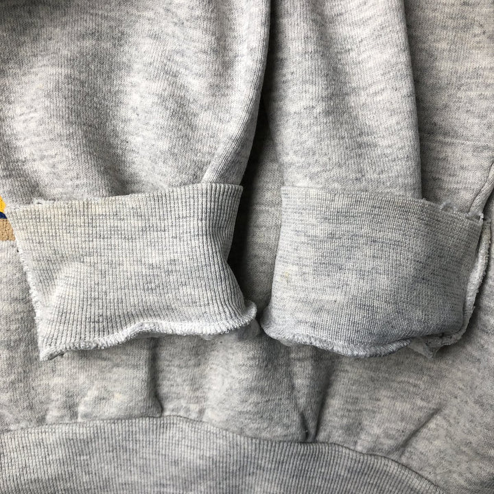 90'S EM College Character Sweatshirt, Made in USA, Men's XL, Vintage cotton gray type Vintage Second Hand