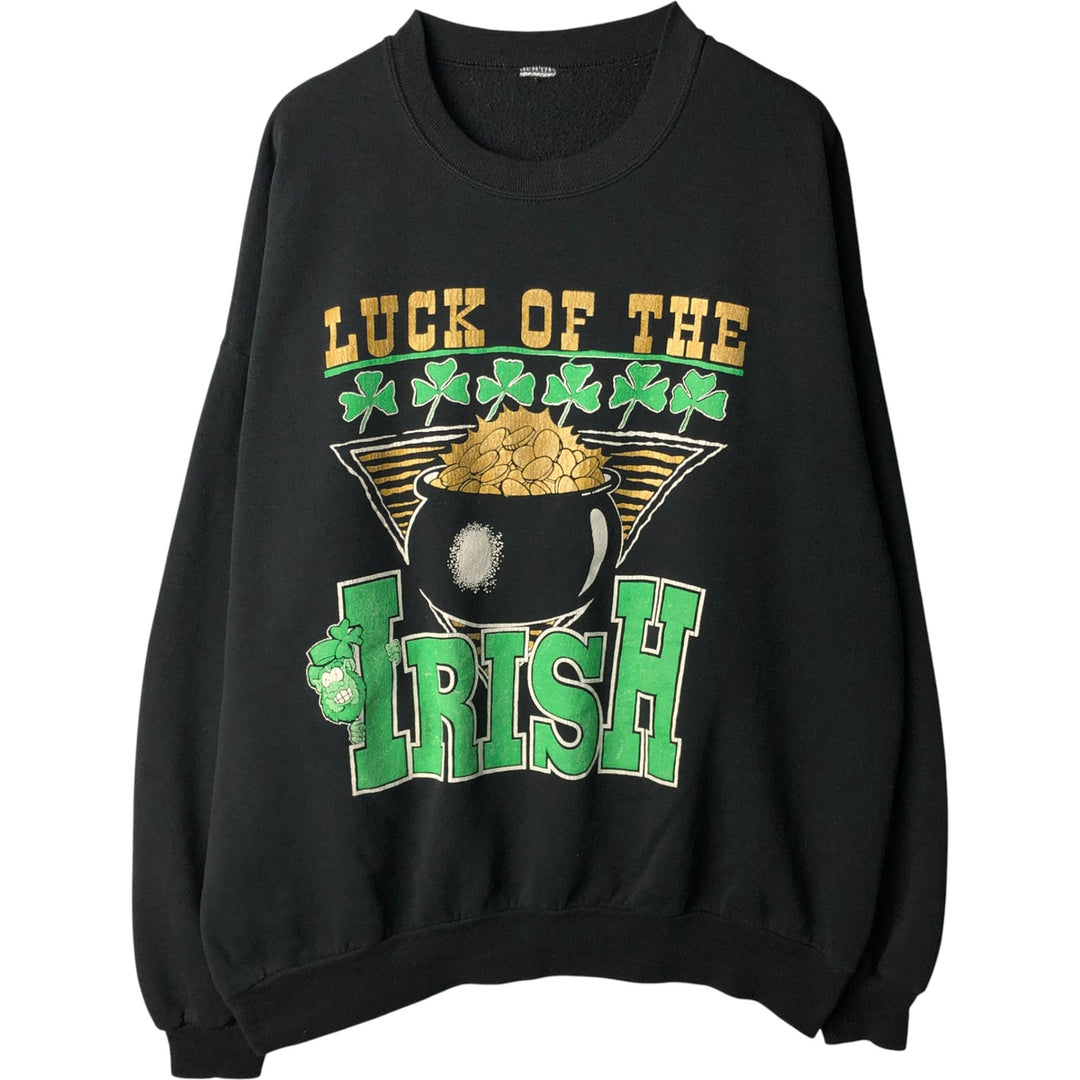 Printed sweatshirt, men's size XL unclear black type Vintage Second Hand