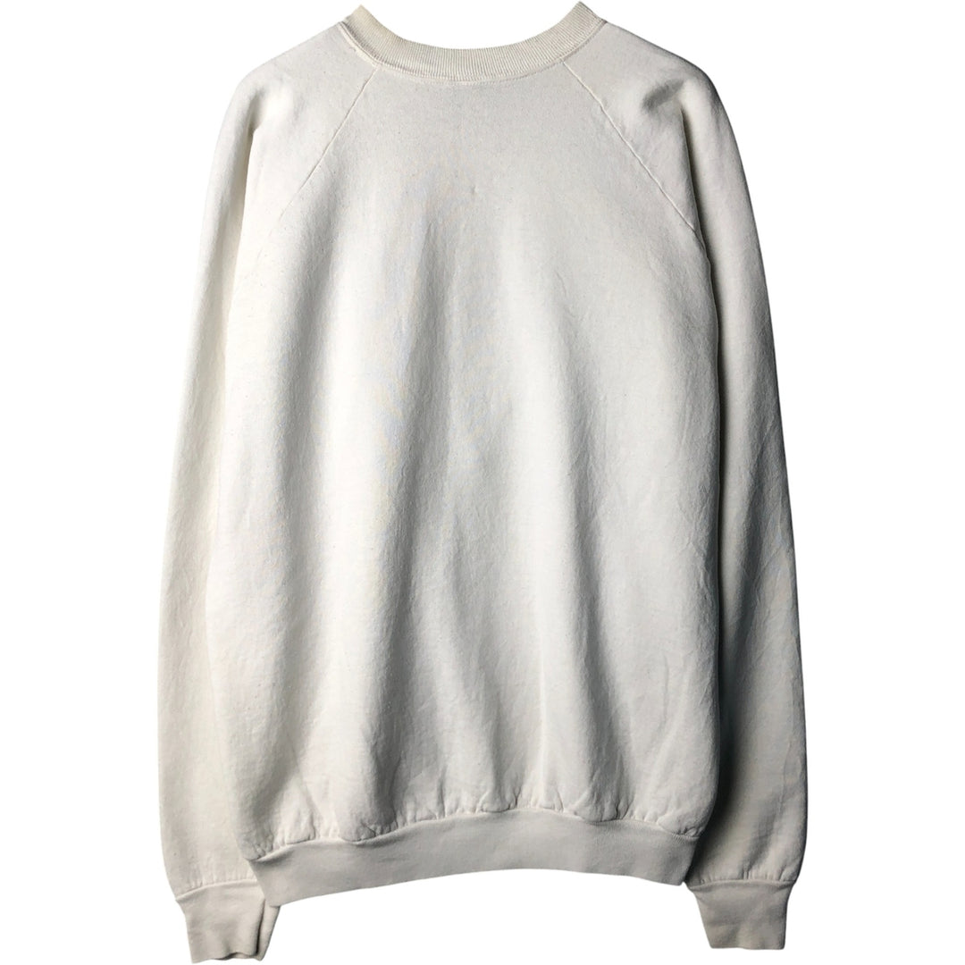 Vintage 90'S printed sweatshirt, size L, men's unclear white type Vintage Second Hand