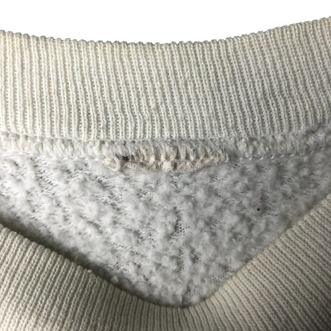 Vintage 90'S printed sweatshirt, size L, men's unclear white type Vintage Second Hand