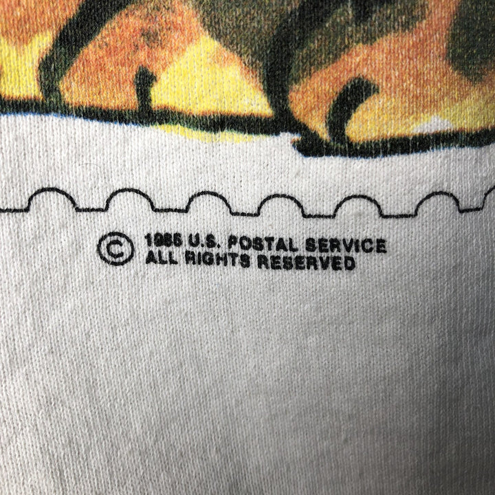 Vintage 90'S printed sweatshirt, size L, men's unclear white type Vintage Second Hand