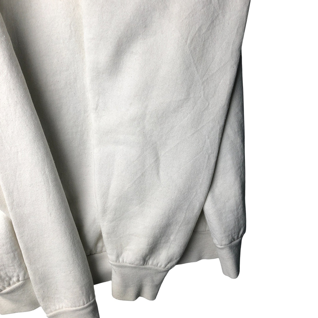 Vintage 90'S printed sweatshirt, size L, men's unclear white type Vintage Second Hand