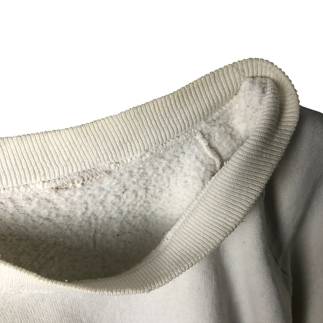 Vintage 90'S printed sweatshirt, size L, men's unclear white type Vintage Second Hand