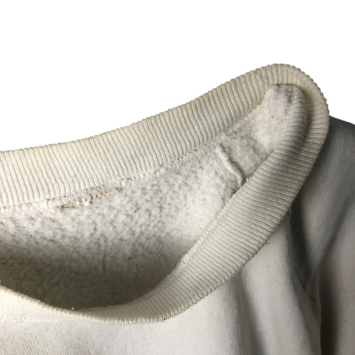 Vintage 90'S printed sweatshirt, size L, men's unclear white type Vintage Second Hand