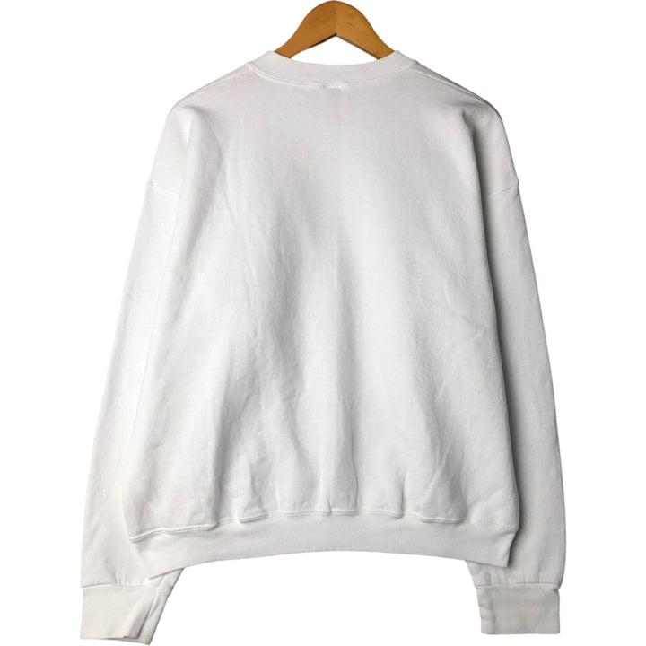 Vintage 90'S Fruit of the Loom floral print sweatshirt, made in the USA, men's size XL cotton white type Vintage Second Hand