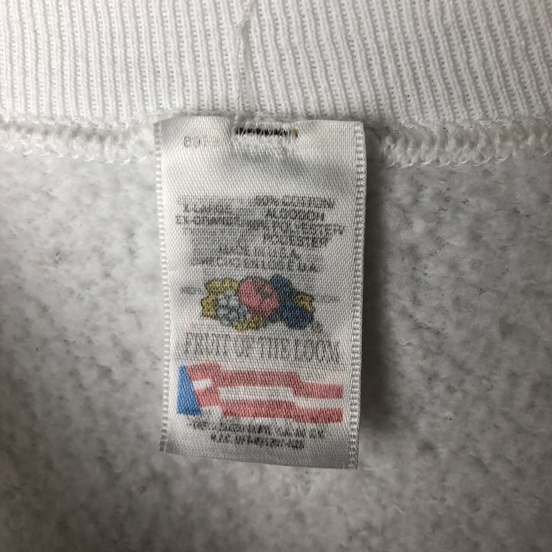 Vintage 90'S Fruit of the Loom floral print sweatshirt, made in the USA, men's size XL cotton white type Vintage Second Hand
