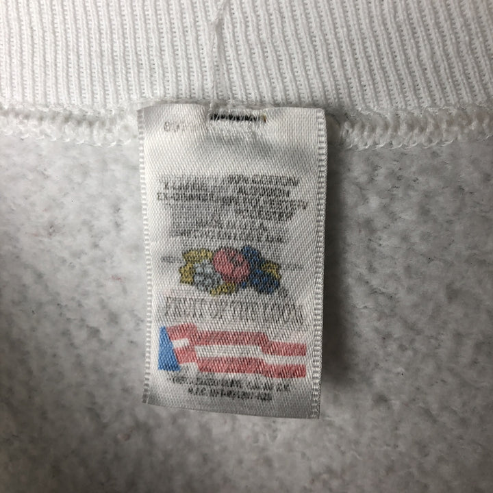 Vintage 90'S Fruit of the Loom floral print sweatshirt, made in the USA, men's size XL cotton white type Vintage Second Hand