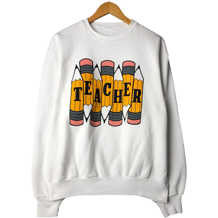 Vintage printed sweatshirt, men's size XL unclear white type Vintage Second Hand