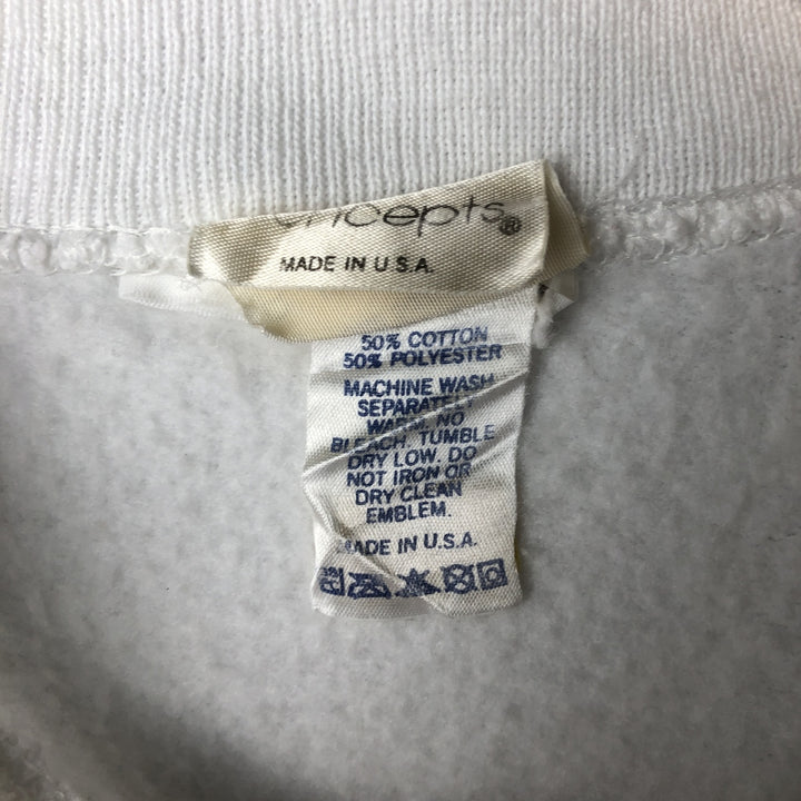 Vintage 90'S BJ Design Concepts Art Print Sweatshirt, Made in USA, Men's Size L cotton white type Vintage Second Hand