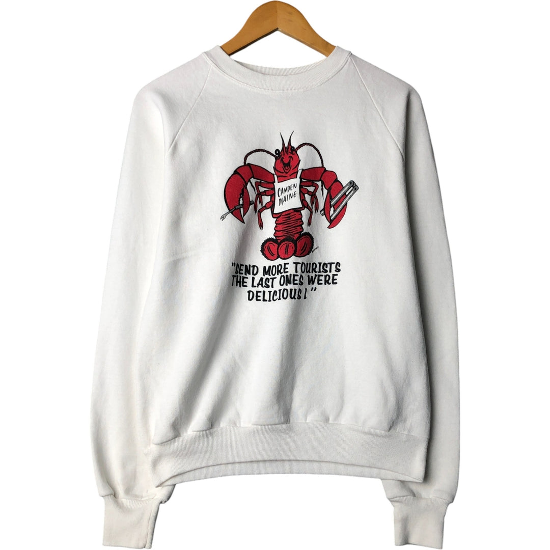 Vintage 90'S Jerzees message print sweatshirt, made in the USA, size M, men's cotton white type Vintage Second Hand