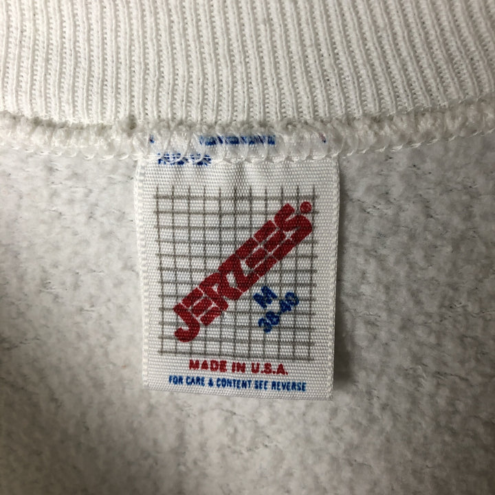 Vintage 90'S Jerzees message print sweatshirt, made in the USA, size M, men's cotton white type Vintage Second Hand