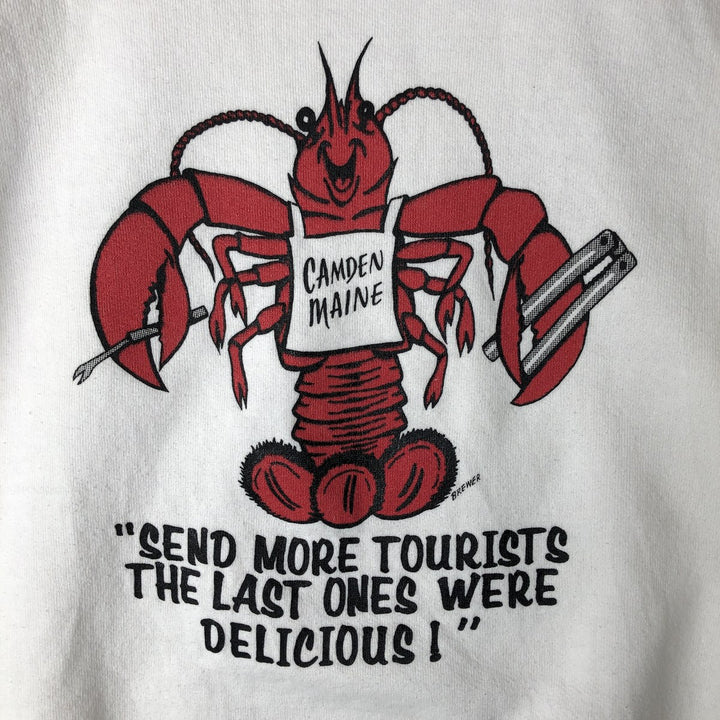 Vintage 90'S Jerzees message print sweatshirt, made in the USA, size M, men's cotton white type Vintage Second Hand