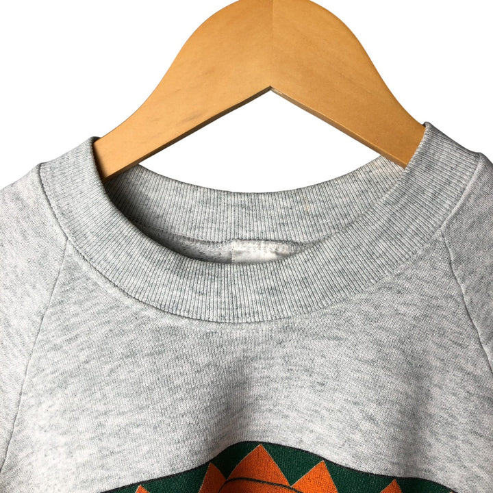 90'S Fruit of the Loom College Character Sweatshirt, Made in USA, Men's Size XL, Vintage cotton pale white type Vintage Second Hand