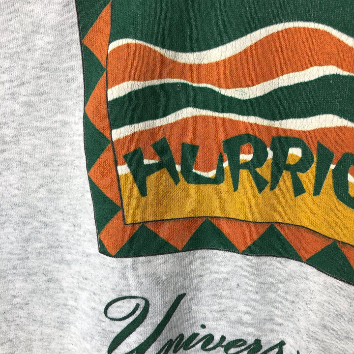 90'S Fruit of the Loom College Character Sweatshirt, Made in USA, Men's Size XL, Vintage cotton pale white type Vintage Second Hand