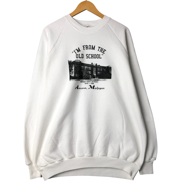 Oversized 90'S Jerzees college sweatshirt, made in the USA, men's size XXXL, vintage. cotton white type Vintage Second Hand