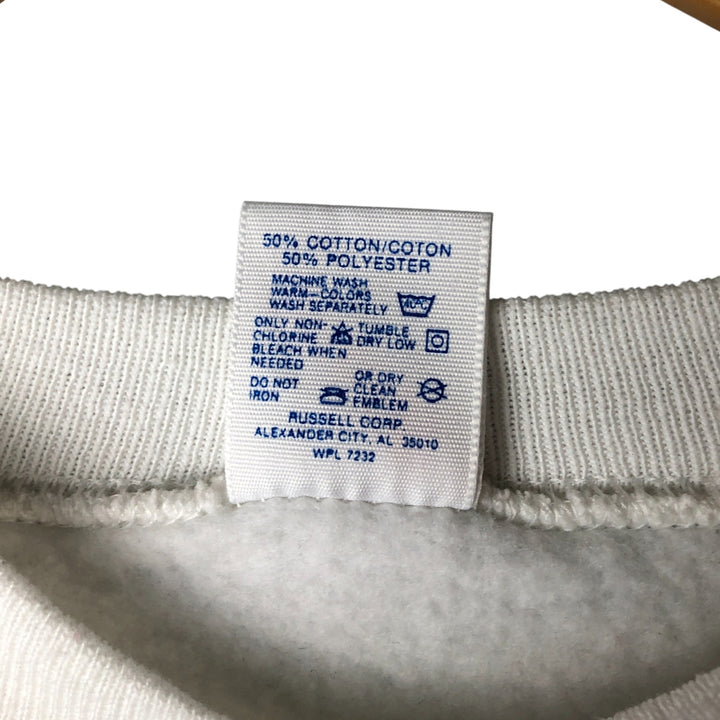 Oversized 90'S Jerzees college sweatshirt, made in the USA, men's size XXXL, vintage. cotton white type Vintage Second Hand